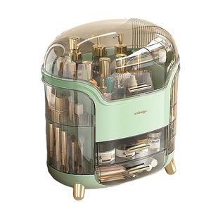 Luxury Desktop Cosmetics Storage Box Dust-proof Makeup Organizer